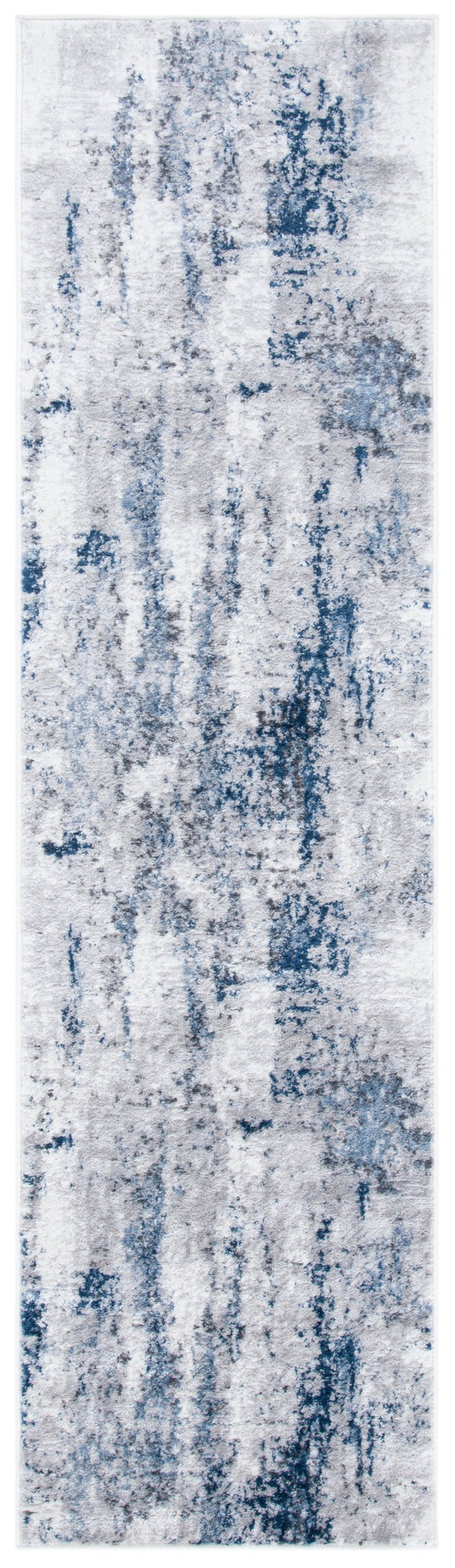 Safavieh Amelia Contemporary Turkish Runner Rug - Abstract Grey And Light Blue Design For Elegant Spaces Grey ,Light Blue 75% Polypropylene 25% Shrink Polyester Ala777g-212