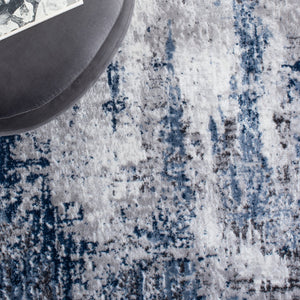 Safavieh Amelia Contemporary Turkish Runner Rug - Abstract Grey And Light Blue Design For Elegant Spaces Grey ,Light Blue 75% Polypropylene 25% Shrink Polyester Ala777g-212