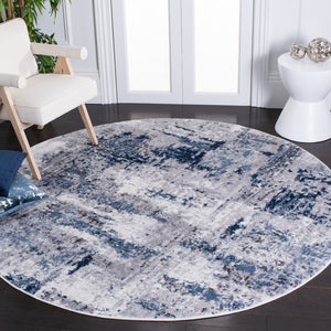 Safavieh Amelia Contemporary Turkish Runner Rug - Abstract Grey And Light Blue Design For Elegant Spaces Grey ,Light Blue 75% Polypropylene 25% Shrink Polyester Ala777g-212