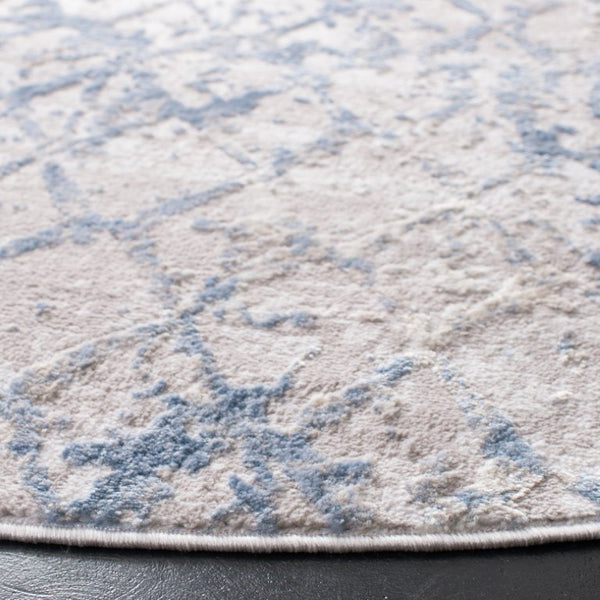 Safavieh Amelia Power Loomed Area Rug Solid Neutral Tones for Modern Living Spaces 8' x 8' Round ALA783G-8R