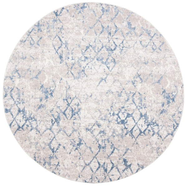 Safavieh Amelia Power Loomed Area Rug Solid Neutral Tones for Modern Living Spaces 8' x 8' Round ALA783G-8R
