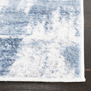 Safavieh Amelia Power-Loomed Polypropylene Runner Rug for Hallways in Ivory and Blue 2'-2" x 12'-0" ALA786A-212