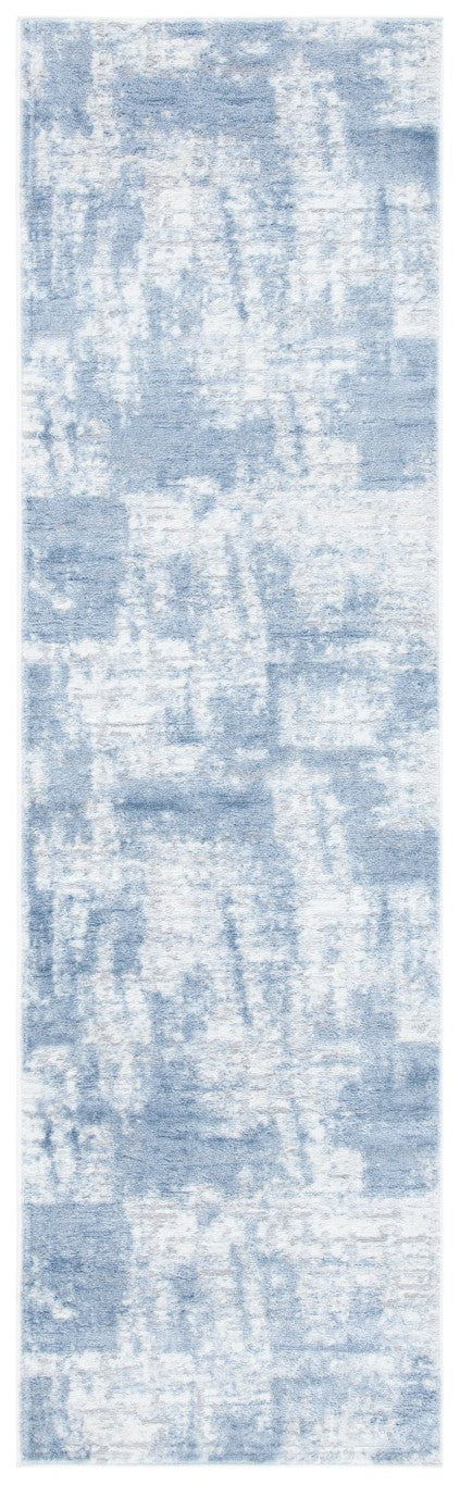 Safavieh Amelia Power-Loomed Polypropylene Runner Rug for Hallways in Ivory and Blue 2'-2" x 12'-0" ALA786A-212