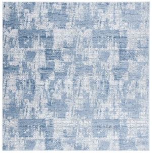 Safavieh Amelia Power-Loomed Polypropylene Runner Rug for Hallways in Ivory and Blue 5'-3" x 5'-3" Square ALA786A-5SQ