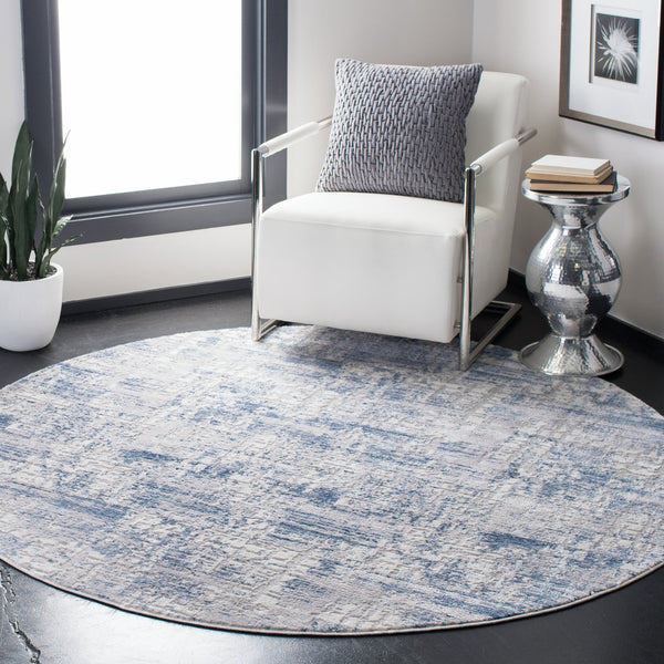 Safavieh Amelia Contemporary Area Rug – Elegant Turkish Design For Modern Décor, Perfect For Living Spaces Blue ,Grey 75% Polypropylene 25% Shrink Polyester Ala786m-68