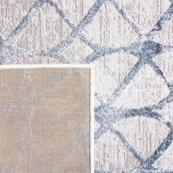 Safavieh Amelia Power Loomed Polypropylene Area Rug in Grey Blue for Modern Living Rooms ALA792F-68