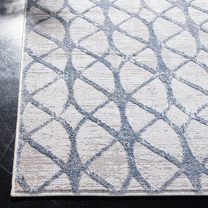 Safavieh Amelia Solid Grey Blue Round Rug Power Loomed Polypropylene for Living Room or Bedroom 8'-0" x 8'-0" - Square ALA792F-8SQ