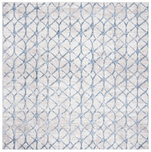 Safavieh Amelia Solid Grey Blue Round Rug Power Loomed Polypropylene for Living Room or Bedroom 8'-0" x 8'-0" - Square ALA792F-8SQ