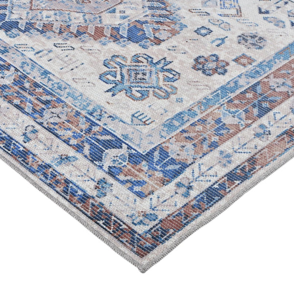 Amer Rugs Alaska Vintage Medallion Machine-washable Area Rug – Soft, Durable, And Perfect For Busy Homes Beige,Red Polyester, Cotton Ala892119