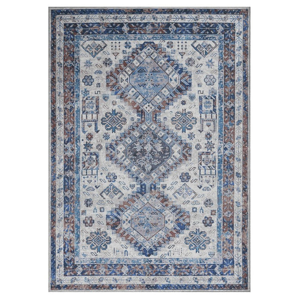 Amer Rugs Alaska Vintage Medallion Machine-washable Area Rug – Soft, Durable, And Perfect For Busy Homes Beige,Red Polyester, Cotton Ala892119