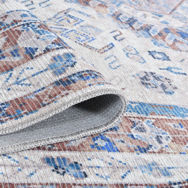 Amer Rugs Alaska Vintage Medallion Machine-washable Area Rug – Soft, Durable, And Perfect For Busy Homes Beige,Red Polyester, Cotton Ala892119