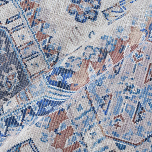 Amer Rugs Alaska Vintage Medallion Machine-washable Area Rug – Soft, Durable, And Perfect For Busy Homes Beige,Red Polyester, Cotton Ala892119