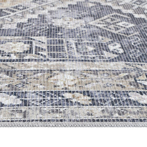 Amer Rugs Alaska Vintage Medallion Machine-washable Area Rug – Soft, Durable, And Perfect For Busy Homes Gray,Mustard Polyester, Cotton Ala992119