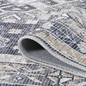 Amer Rugs Alaska Vintage Medallion Machine-washable Area Rug – Soft, Durable, And Perfect For Busy Homes Gray,Mustard Polyester, Cotton Ala992119