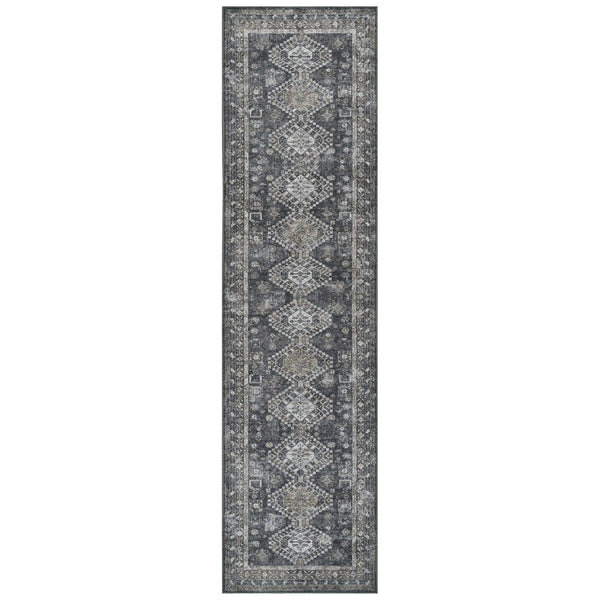 Amer Rugs Alaska Vintage Medallion Machine-washable Area Rug – Soft, Durable, And Perfect For Busy Homes Gray,Mustard Polyester, Cotton Ala92710
