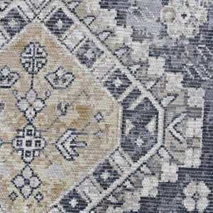 Amer Rugs Alaska Vintage Medallion Machine-washable Area Rug – Soft, Durable, And Perfect For Busy Homes Gray,Mustard Polyester, Cotton Ala992119