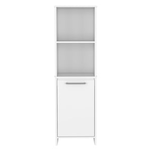 English Elm Eiffel White Kitchen Pantry Cabinet with Two External Shelves, Single Door and Two Interior Shelves - Durable Storage Solution B07091907
