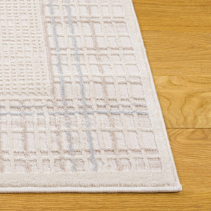Safavieh Alba Ivory Grey 5'3" X 7'6" Rug – Low-Profile 1/2" Pile, Power-Loomed Turkey, Durable Polyester-Polypropylene Blend ALB100A-5