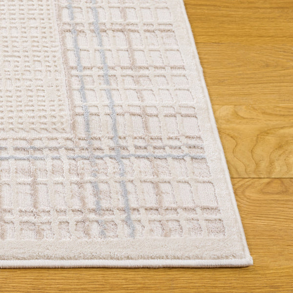 Safavieh Alba Ivory Grey 5'3" X 7'6" Rug – Low-Profile 1/2" Pile, Power-Loomed Turkey, Durable Polyester-Polypropylene Blend ALB100A-5