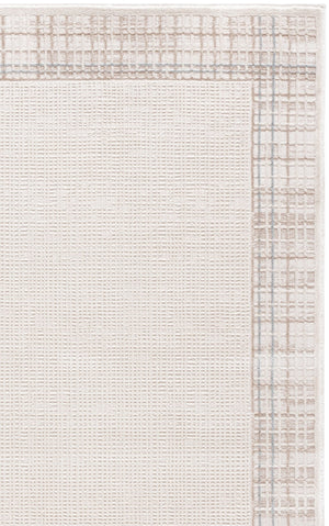 Safavieh Alba Ivory Grey 5'3" X 7'6" Rug – Low-Profile 1/2" Pile, Power-Loomed Turkey, Durable Polyester-Polypropylene Blend ALB100A-5