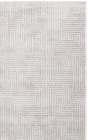 Safavieh Alba Soft Grey & Ivory Area Rug 5'3"X7'6" — Low Profile, Power-Loomed Turkish Blend For Everyday Elegance ALB104F-5