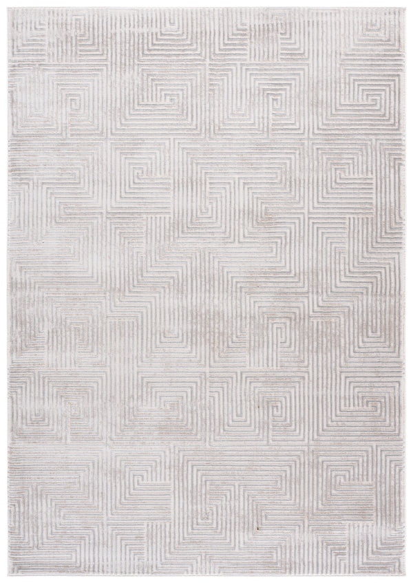 Safavieh Alba Soft Grey & Ivory Area Rug 5'3"X7'6" — Low Profile, Power-Loomed Turkish Blend For Everyday Elegance ALB104F-5