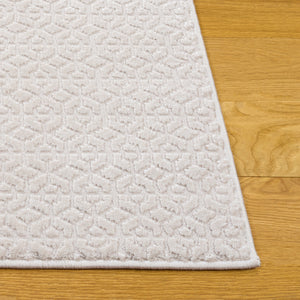 Safavieh Alba Ivory Low-Profile Area Rug 5'3"X7'6" — Soft 1/2" Pile, Durable Polyester/Polypropylene Blend, Modern Turkish Craftsmanship ALB114A-5
