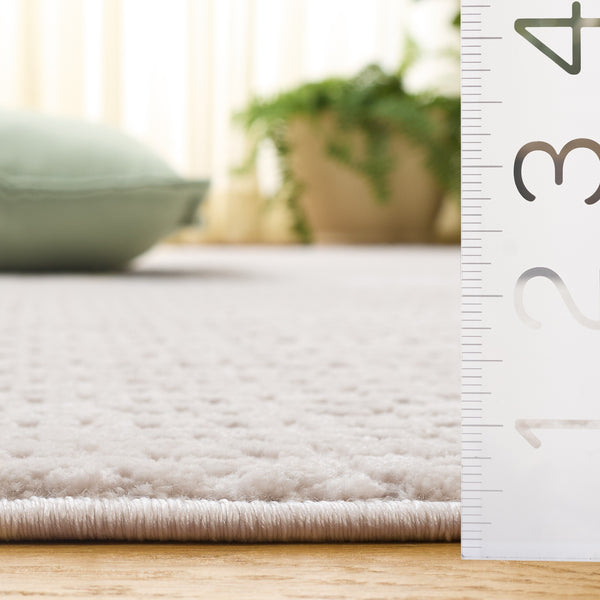 Safavieh Alba Ivory Low-Profile Area Rug 5'3"X7'6" — Soft 1/2" Pile, Durable Polyester/Polypropylene Blend, Modern Turkish Craftsmanship ALB114A-5