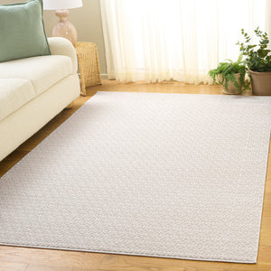 Safavieh Alba Ivory Low-Profile Area Rug 5'3"X7'6" — Soft 1/2" Pile, Durable Polyester/Polypropylene Blend, Modern Turkish Craftsmanship ALB114A-5