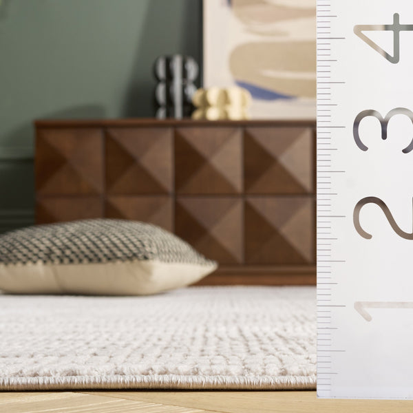 Safavieh Alba Power-Loomed Ivory Beige Area Rug 5'3"X7'6" — Low-Profile Modern Design, Durable Jute Backing ALB122A-5