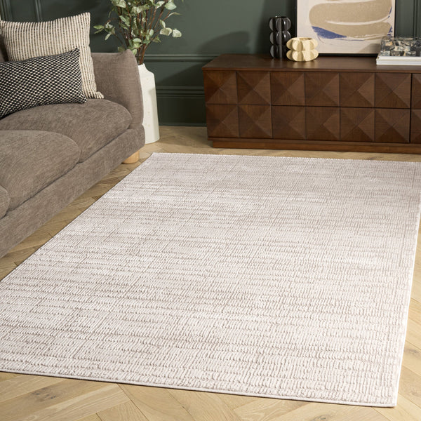 Safavieh Alba Power-Loomed Ivory Beige Area Rug 5'3"X7'6" — Low-Profile Modern Design, Durable Jute Backing ALB122A-5