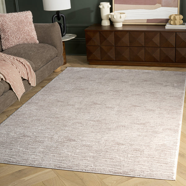 Safavieh Alba Ivory-Beige Minimalist Area Rug 5'3"X7'6" — Low-Profile, Power-Loomed Turkey, Durable Soft Backing ALB124A-5