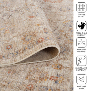 Amer Rugs Albany Vintage Power-loom Area Rug – Timeless Design, Durable Craftsmanship For Any Space Ivory Polyester Alb12610