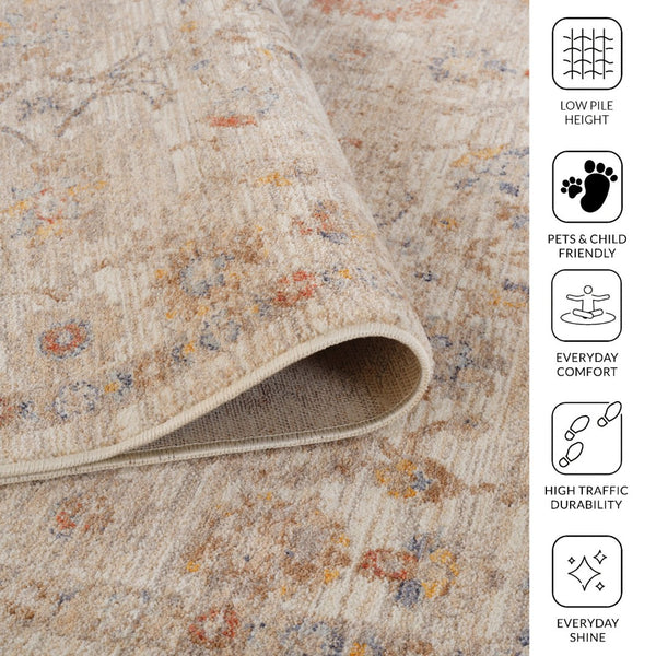 Amer Rugs Albany Vintage Power-loom Area Rug – Timeless Design, Durable Craftsmanship For Any Space Ivory Polyester Alb12610