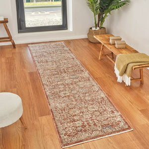 Amer Rugs Albany Vintage Power-loom Area Rug – Timeless Design, Durable Craftsmanship For Any Space Pink Polyester Alb52610