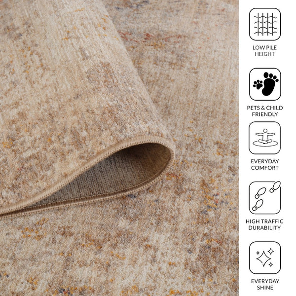 Amer Rugs Albany Vintage Power-loom Area Rug – Timeless Design, Durable Craftsmanship For Any Space Beige Polyester Alb73656