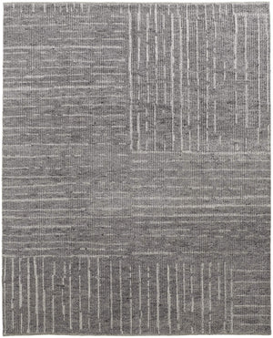 Feizy Rugs Alford Hand-Knotted Wool Area Rug Checkered Geometric Pattern for Large Living Rooms ALF6913FCHL000J55
