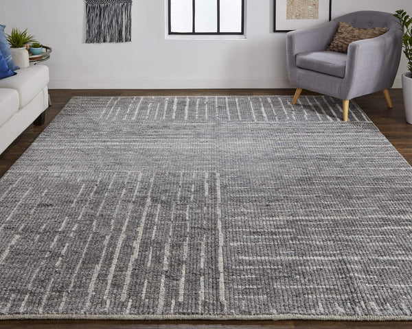 Feizy Rugs Alford Hand-Knotted Wool Area Rug Checkered Geometric Pattern for Large Living Rooms ALF6913FCHL000J55