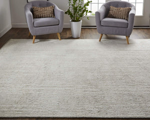 Feizy Rugs Alford Hand Knotted Wool Area Rug Soft Geometric Neutral Pile for Large Living Rooms ALF6922FIVY000J55