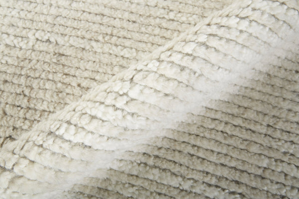 Feizy Rugs Alford Hand Knotted Wool Area Rug Soft Geometric Neutral Pile for Large Living Rooms ALF6922FIVY000J55