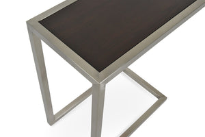 Soho Concept Alfa End Tables Set Of Two: Wenge Oak Tops With Modern Brushed Matte Stainless Steel Frames   Soho-concept-dining-chair-13614