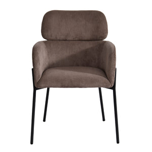 Lh Imports Allegra Dining Chair - Stylish Upholstered Comfort With Durable Metal Legs For Your Home Decor Brown Polyester,Foam,Iron,Plywood Alg025-cbr