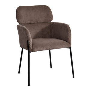 Lh Imports Allegra Dining Chair - Stylish Upholstered Comfort With Durable Metal Legs For Your Home Decor Brown Polyester,Foam,Iron,Plywood Alg025-cbr