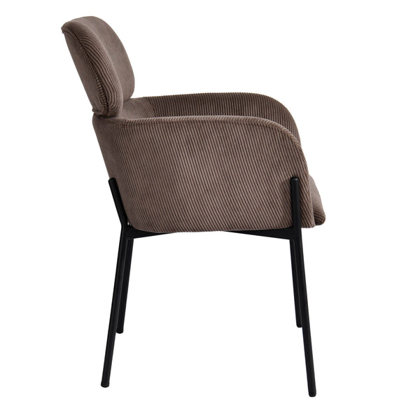Lh Imports Allegra Dining Chair - Stylish Upholstered Comfort With Durable Metal Legs For Your Home Decor Brown Polyester,Foam,Iron,Plywood Alg025-cbr