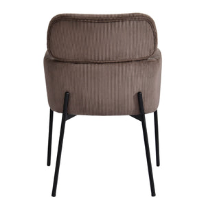 Lh Imports Allegra Dining Chair - Stylish Upholstered Comfort With Durable Metal Legs For Your Home Decor Brown Polyester,Foam,Iron,Plywood Alg025-cbr
