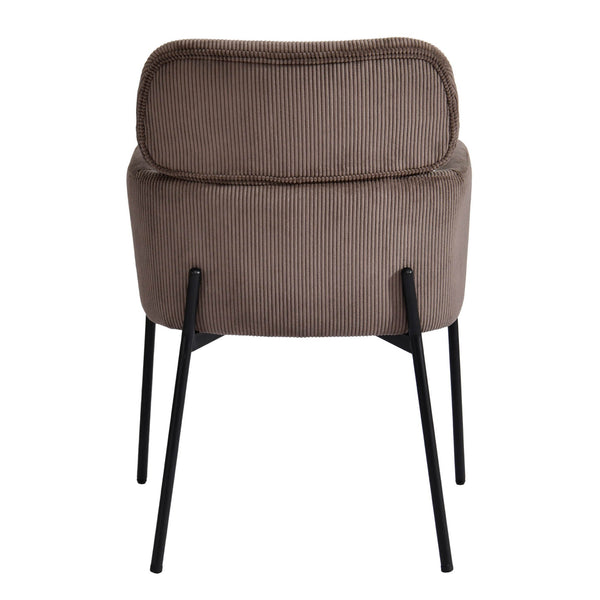 Lh Imports Allegra Dining Chair - Stylish Upholstered Comfort With Durable Metal Legs For Your Home Decor Brown Polyester,Foam,Iron,Plywood Alg025-cbr