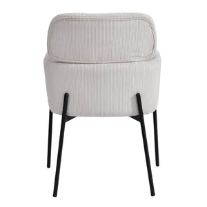 Lh Imports Allegra Dining Chair - Stylish Upholstered Comfort With Durable Metal Legs For Your Home Decor White Polyester,Foam,Iron,Plywood Alg025-cgr