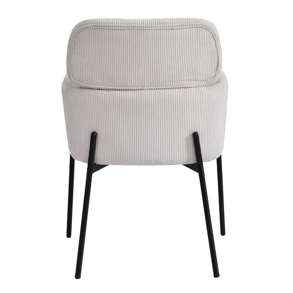 Lh Imports Allegra Dining Chair - Stylish Upholstered Comfort With Durable Metal Legs For Your Home Decor White Polyester,Foam,Iron,Plywood Alg025-cgr