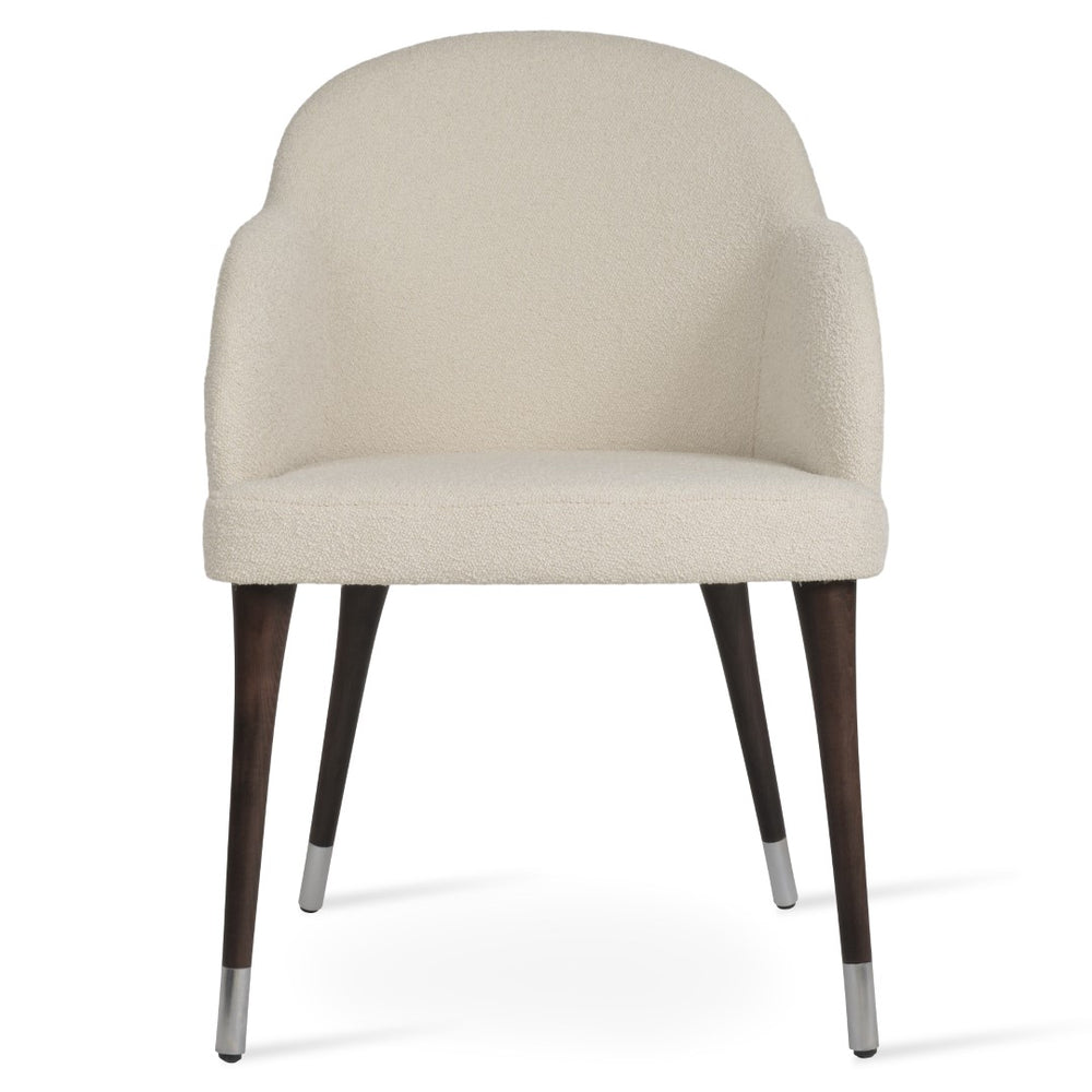 Soho Concept Product: Alice Wood Dining Chair - Premium Upholstered Fabrics, Solid Beech Base, 10-year Guarantee! White,Walnut  Soho-concept-dining-chair-00022