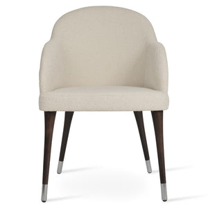 Soho Concept Product: Alice Wood Dining Chair - Premium Upholstered Fabrics, Solid Beech Base, 10-year Guarantee! White,Walnut  Soho-concept-dining-chair-00022